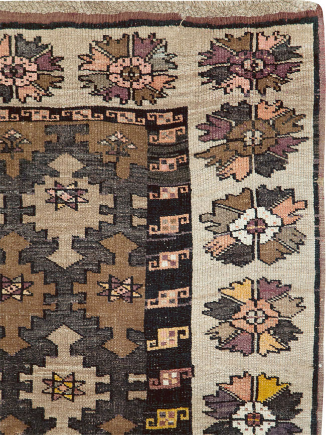Vintage Turkish Anatolian Wide Gallery Runner, No.29223 - Gsblank