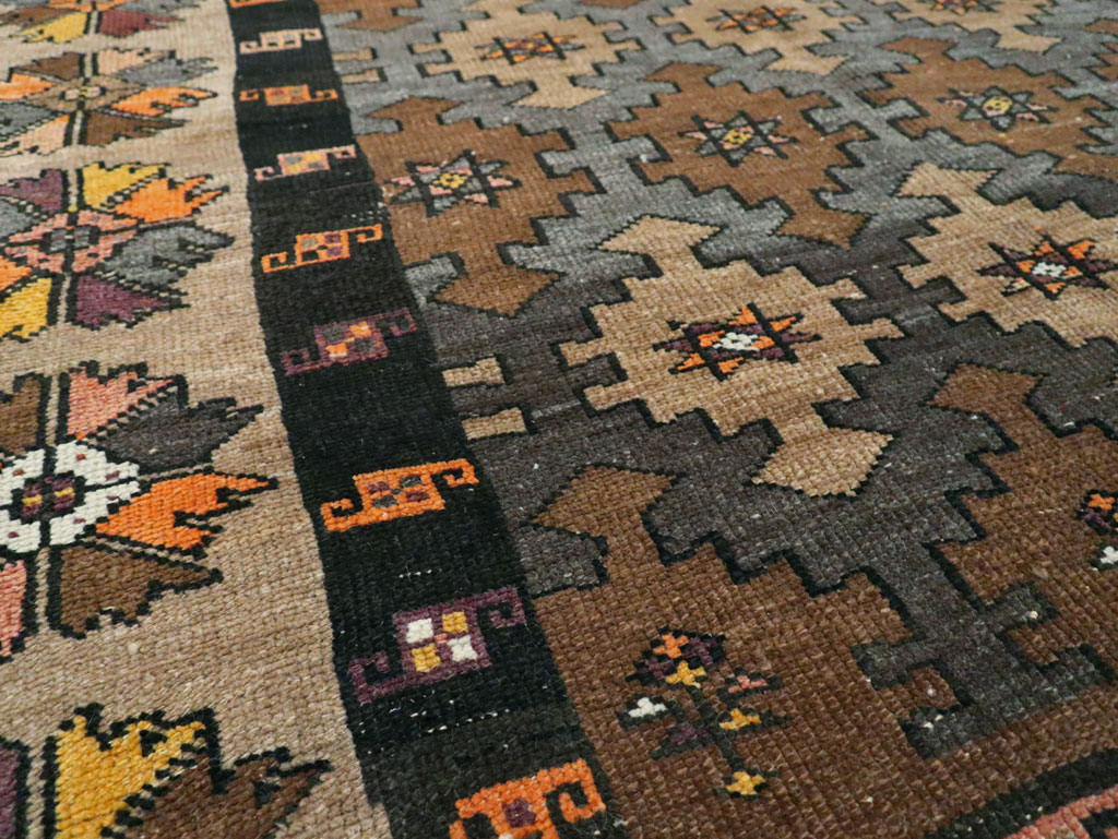 Vintage Turkish Anatolian Wide Gallery Runner, No.29223 - Gsblank