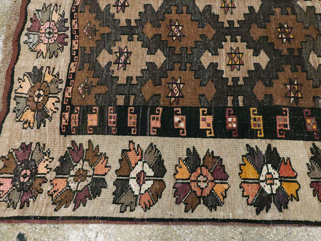 Vintage Turkish Anatolian Wide Gallery Runner, No.29223 - Gsblank