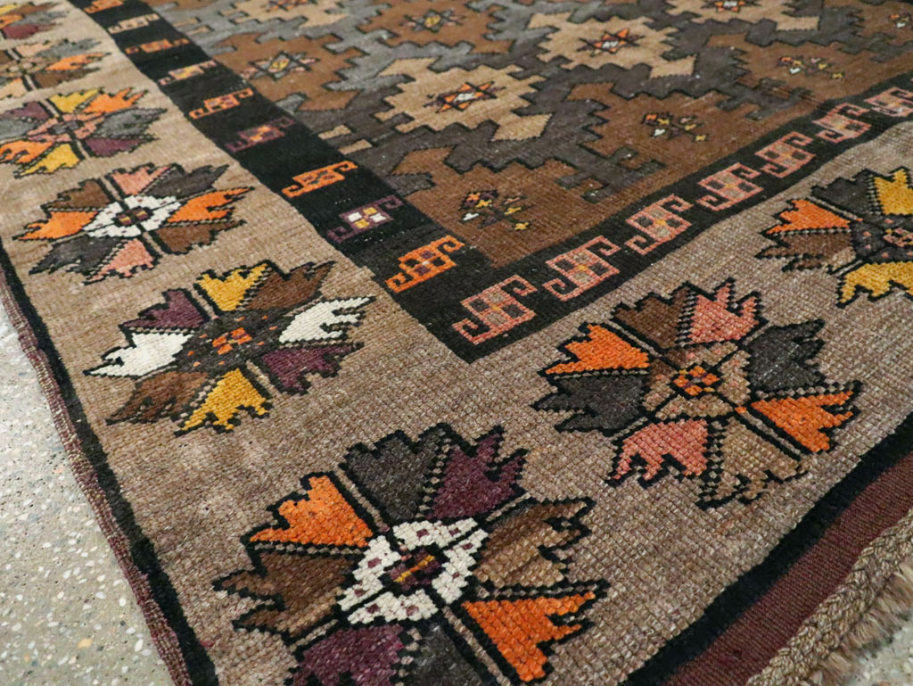 Vintage Turkish Anatolian Wide Gallery Runner, No.29223 - Gsblank