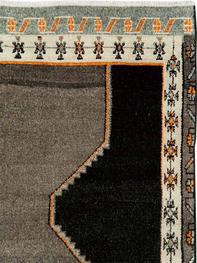 Vintage Turkish Anatolian Wide Gallery Runner, No.29229 - Gsblank