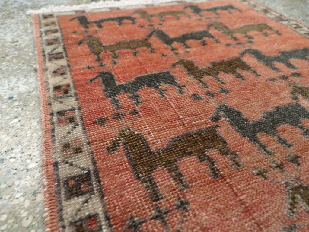 Vintage Anatolian Pictorial Rug, No.29230 - Gsblank