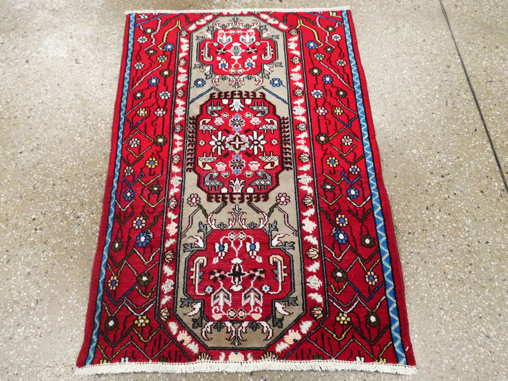 Vintage Persian Tabriz Throw Rug (Pair: 2 of 2), No.29241 - Gsblank