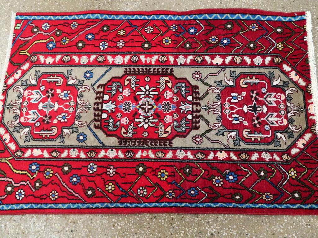 Vintage Persian Tabriz Throw Rug (Pair: 2 of 2), No.29241 - Gsblank