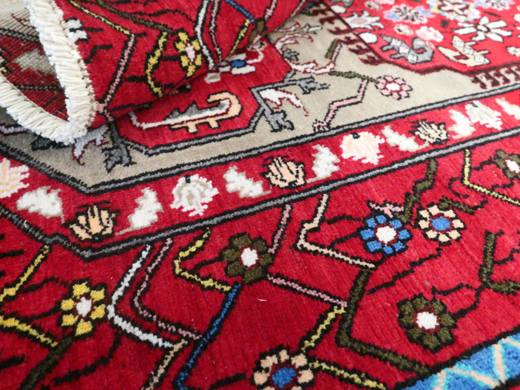 Vintage Persian Tabriz Throw Rug (Pair: 2 of 2), No.29241 - Gsblank