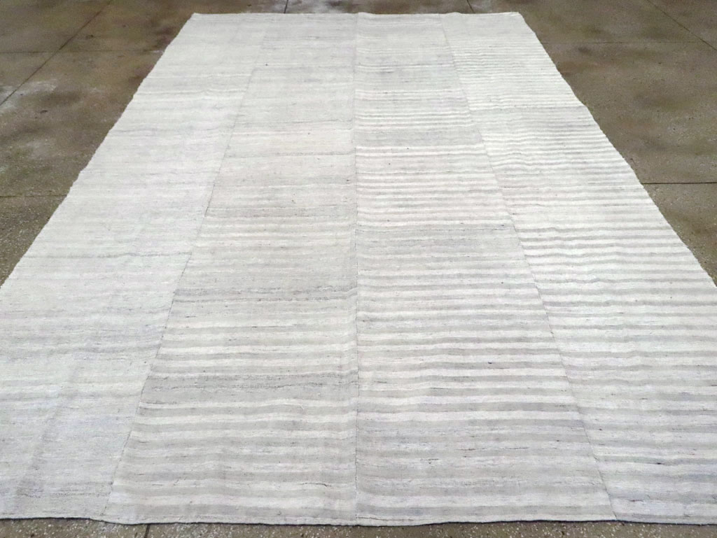 Vintage Turkish Flatweave Kilim Room Size Carpet, No.29244 - Gsblank