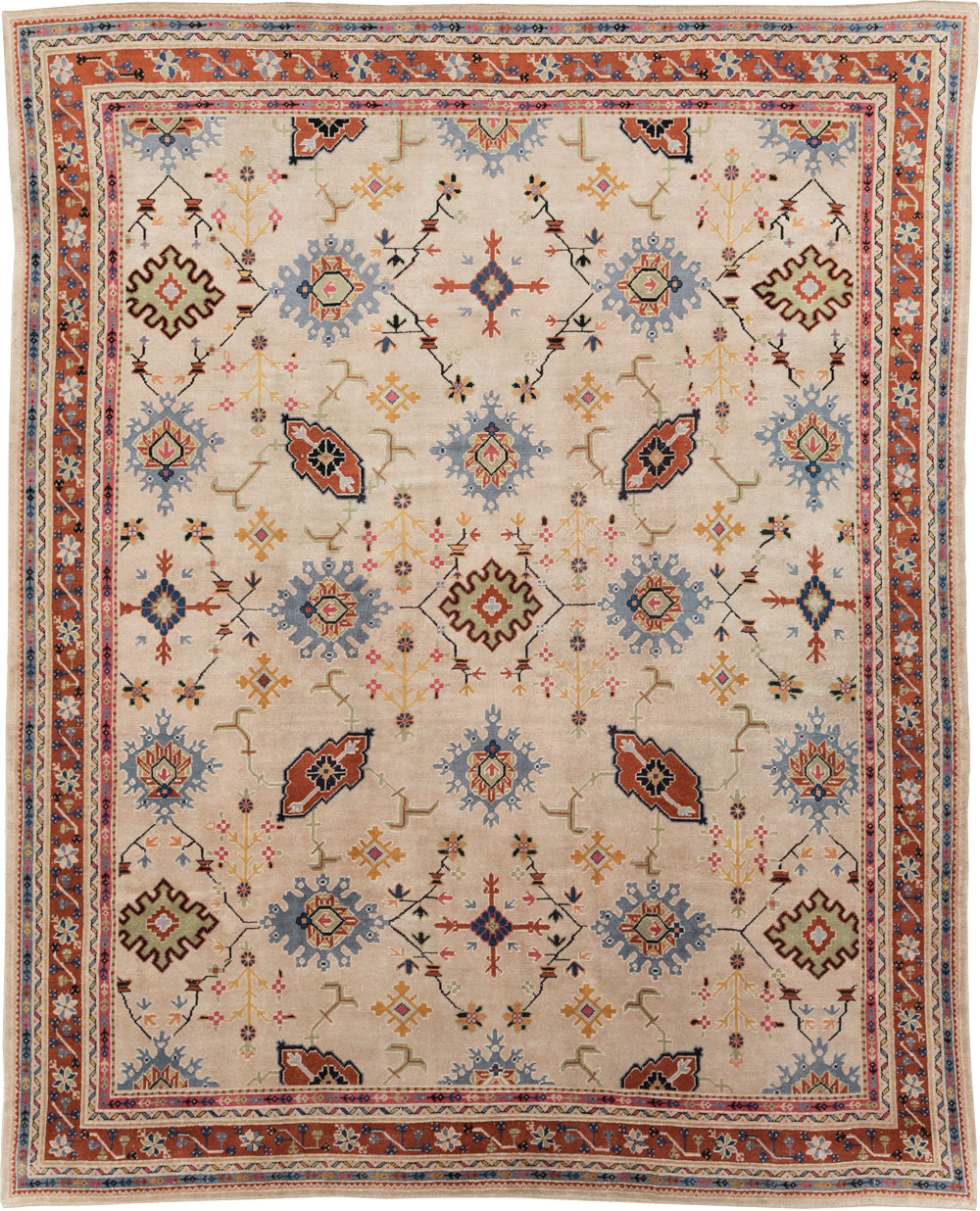 Vintage Turkish Oushak Large Room Size Carpet, No.29254 - Gsblank