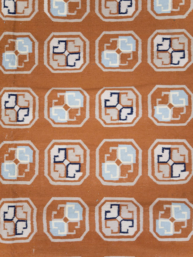 Modern Indian Flatweave Dhurrie Large Room Size Carpet, No.29266 - Gsblank