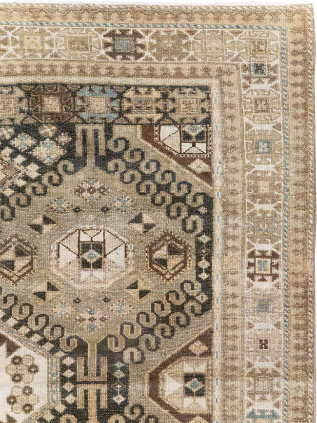 Vintage Persian Bakhtiari Tribal Wide Gallery Runner, No.29279 - Gsblank