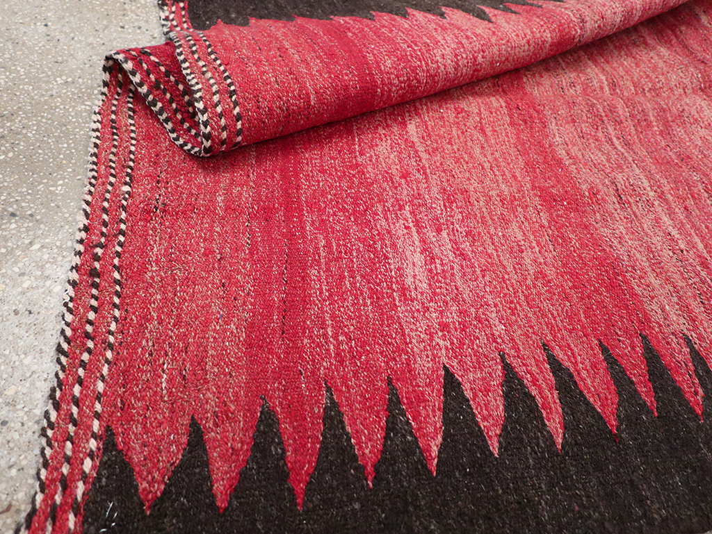 Vintage Persian Flatweave Kilim Accent Rug, No.29285 - Gsblank