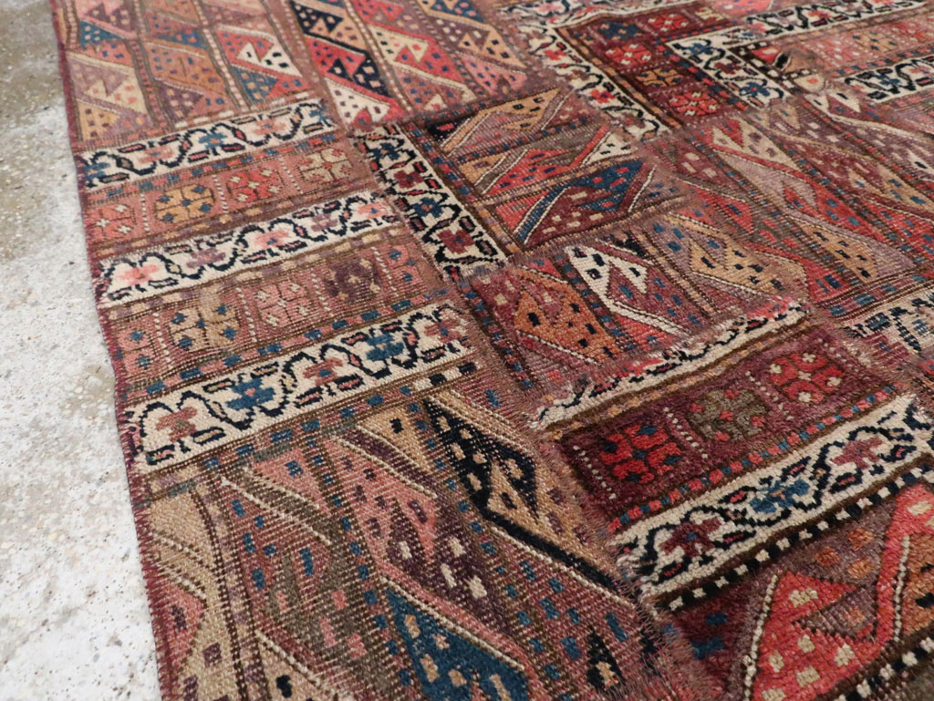 Vintage Persian Patchwork Style Accent Rug, No.29299 - Gsblank