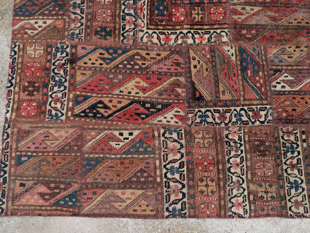 Vintage Persian Patchwork Style Accent Rug, No.29299 - Gsblank