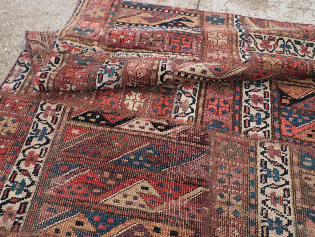 Vintage Persian Patchwork Style Accent Rug, No.29299 - Gsblank