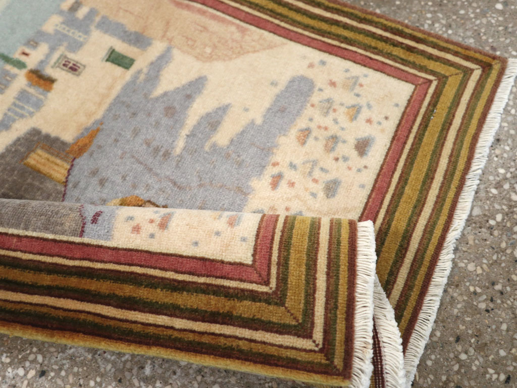 Vintage Persian Tabriz Pictorial Rug (Pair: 1 of 2), No.29300 - Gsblank