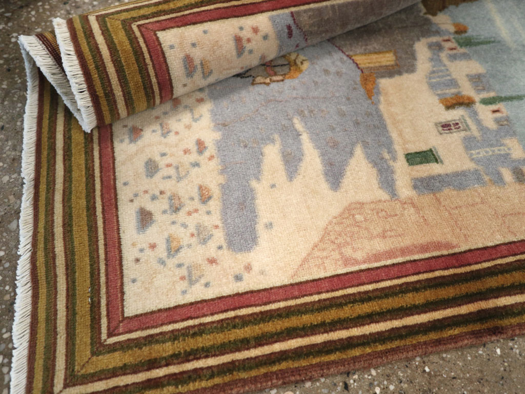 Vintage Persian Tabriz Pictorial Rug (Pair: 1 of 2), No.29300 - Gsblank