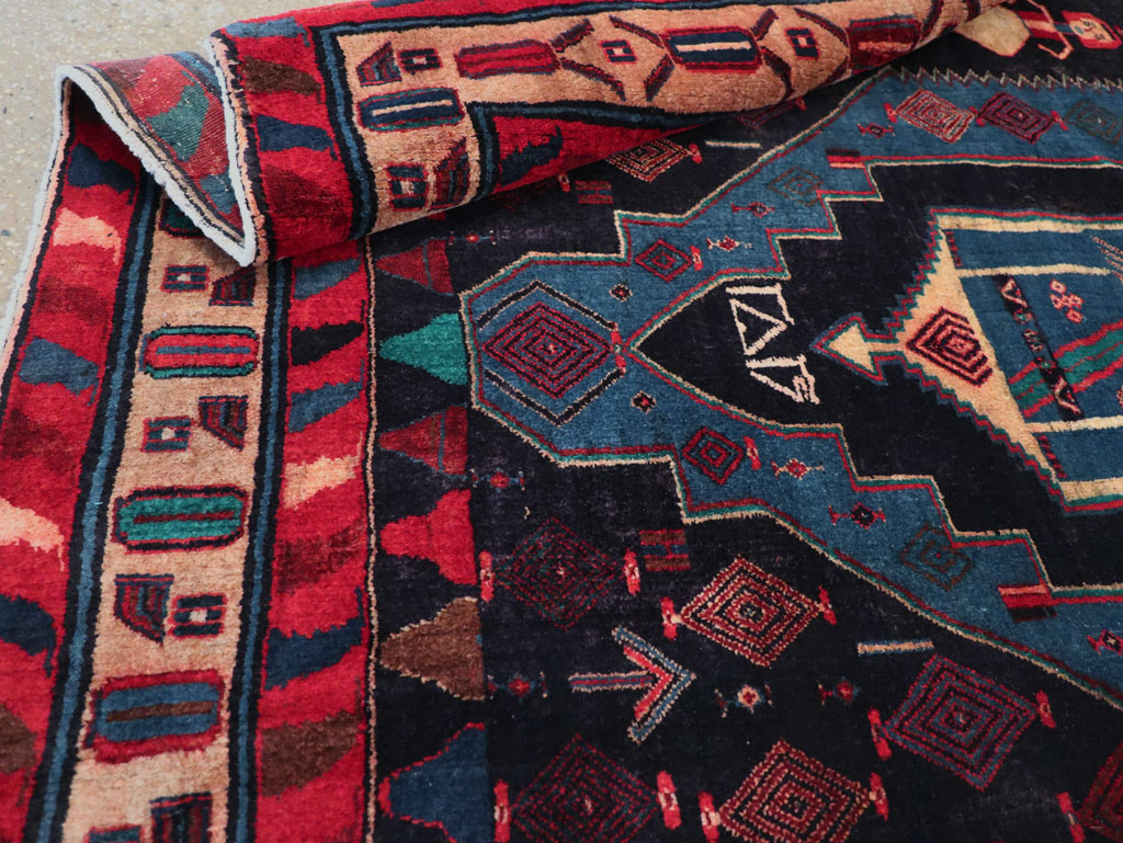 Vintage Persian Veramin Pictorial Accent Rug (Pair: 1 of 2) , No.29301 - Gsblank