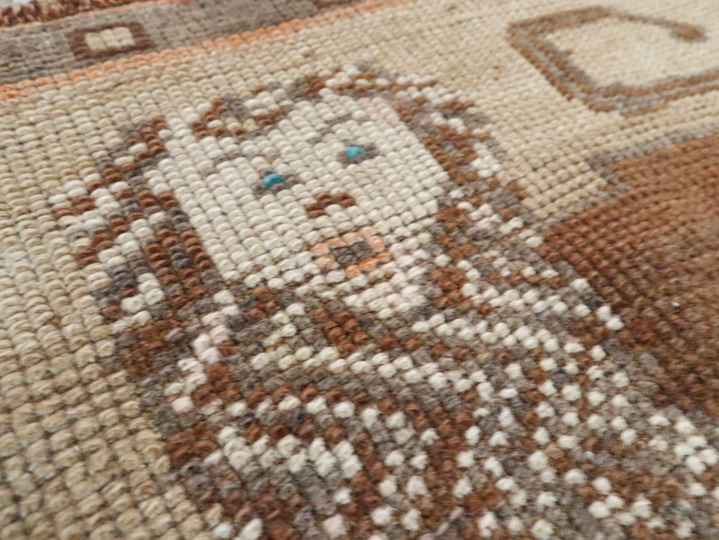 Vintage Turkish Anatolian Pictorial Throw Rug (Pair: 1 of 2), No.29314 - Gsblank