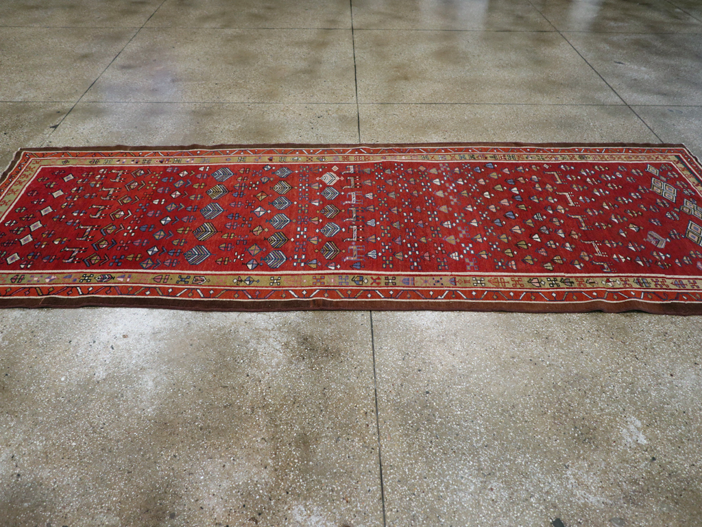 Vintage Persian Kurd Wide Gallery Runner, No.29333 - Gsblank