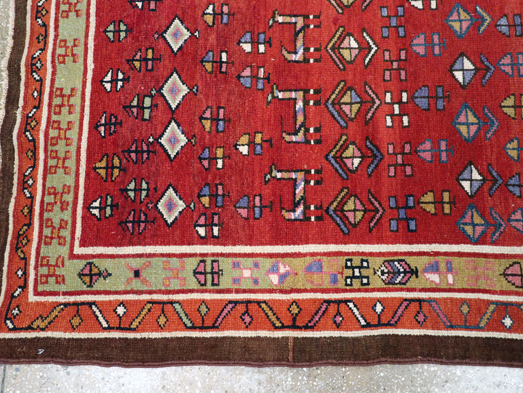 Vintage Persian Kurd Wide Gallery Runner, No.29333 - Gsblank