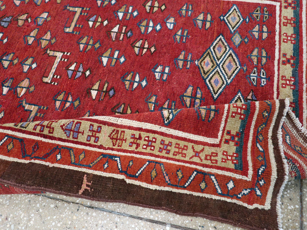 Vintage Persian Kurd Wide Gallery Runner, No.29333 - Gsblank
