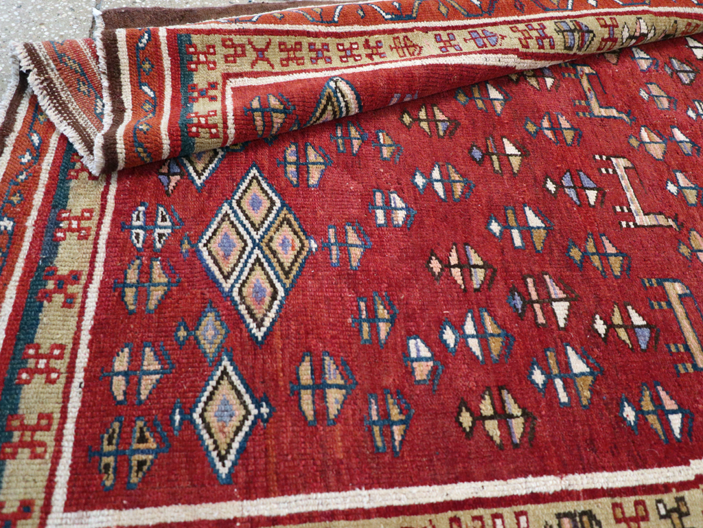 Vintage Persian Kurd Wide Gallery Runner, No.29333 - Gsblank