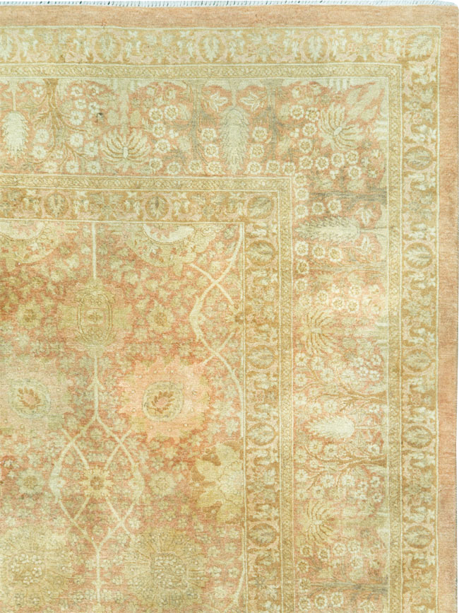 Vintage Persian Tabriz Small Room Size Carpet, No.29335 - Gsblank