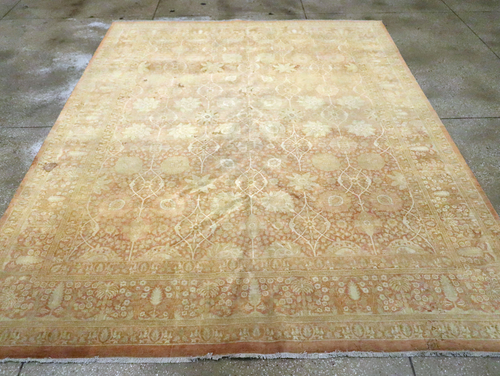 Vintage Persian Tabriz Small Room Size Carpet, No.29335 - Gsblank