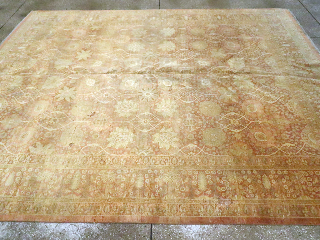 Vintage Persian Tabriz Small Room Size Carpet, No.29335 - Gsblank