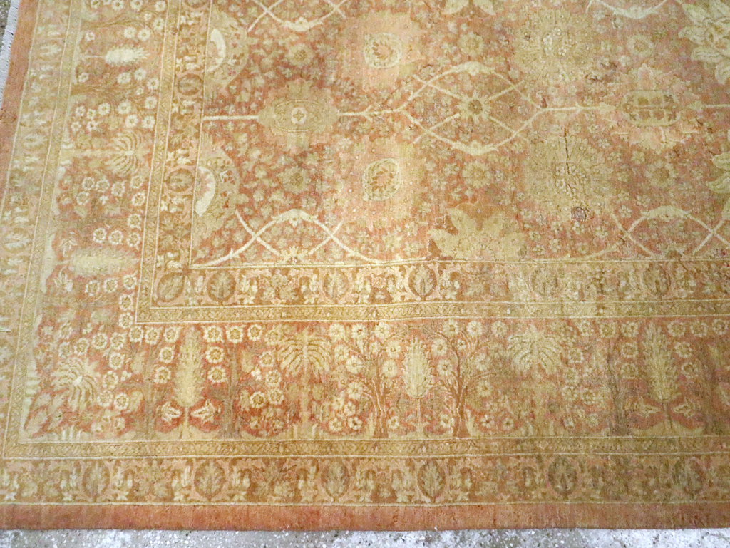 Vintage Persian Tabriz Small Room Size Carpet, No.29335 - Gsblank