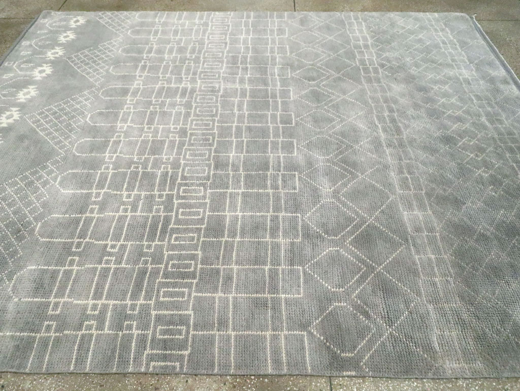 Contemporary Moroccan Room Size Carpet, No.29338 - Gsblank