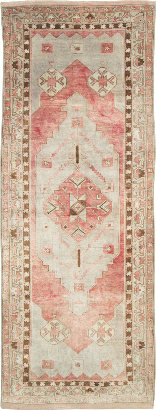 Vintage Turkish Anatolian Wide Gallery Runner, No.29342 - Gsblank