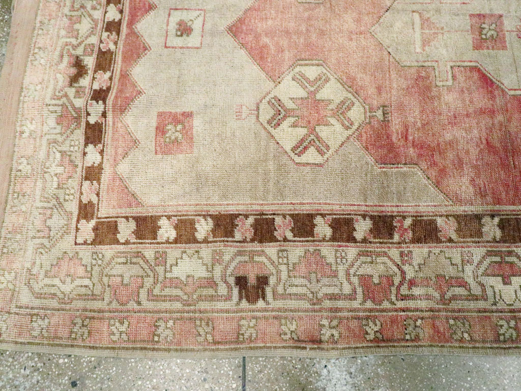 Vintage Turkish Anatolian Wide Gallery Runner, No.29342 - Gsblank