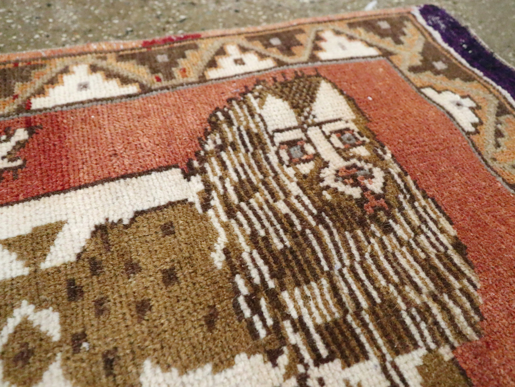 Vintage Turkish Anatolian Pictorial Rug (Pair: 1 of 2), No.29349 - Gsblank