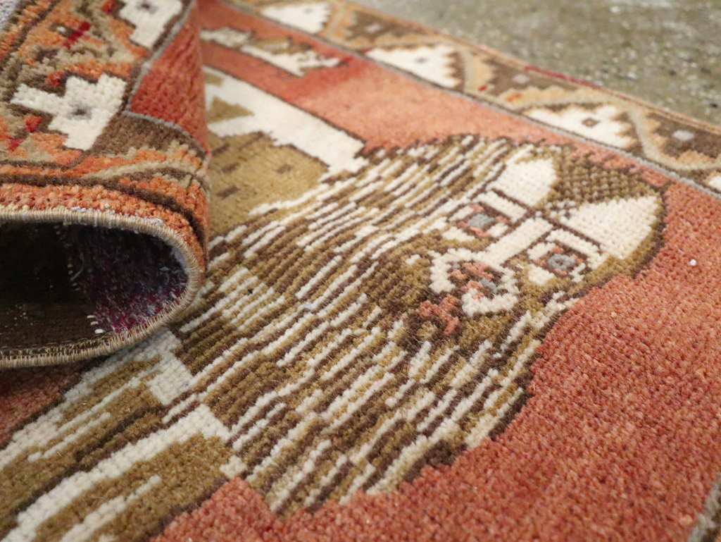 Vintage Turkish Anatolian Pictorial Rug (Pair: 1 of 2), No.29349 - Gsblank