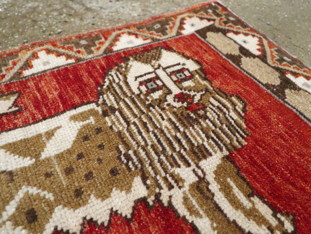 Vintage Turkish Anatolian Pictorial Rug (Pair: 2 of 2), No.29350 - Gsblank