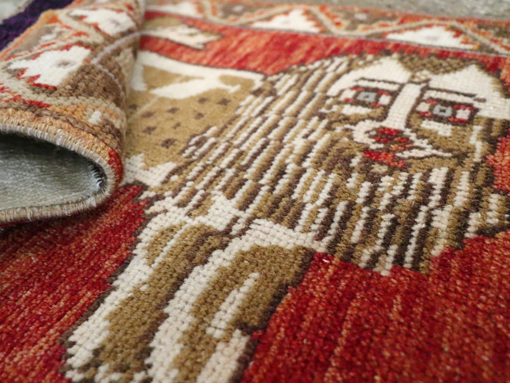 Vintage Turkish Anatolian Pictorial Rug (Pair: 2 of 2), No.29350 - Gsblank