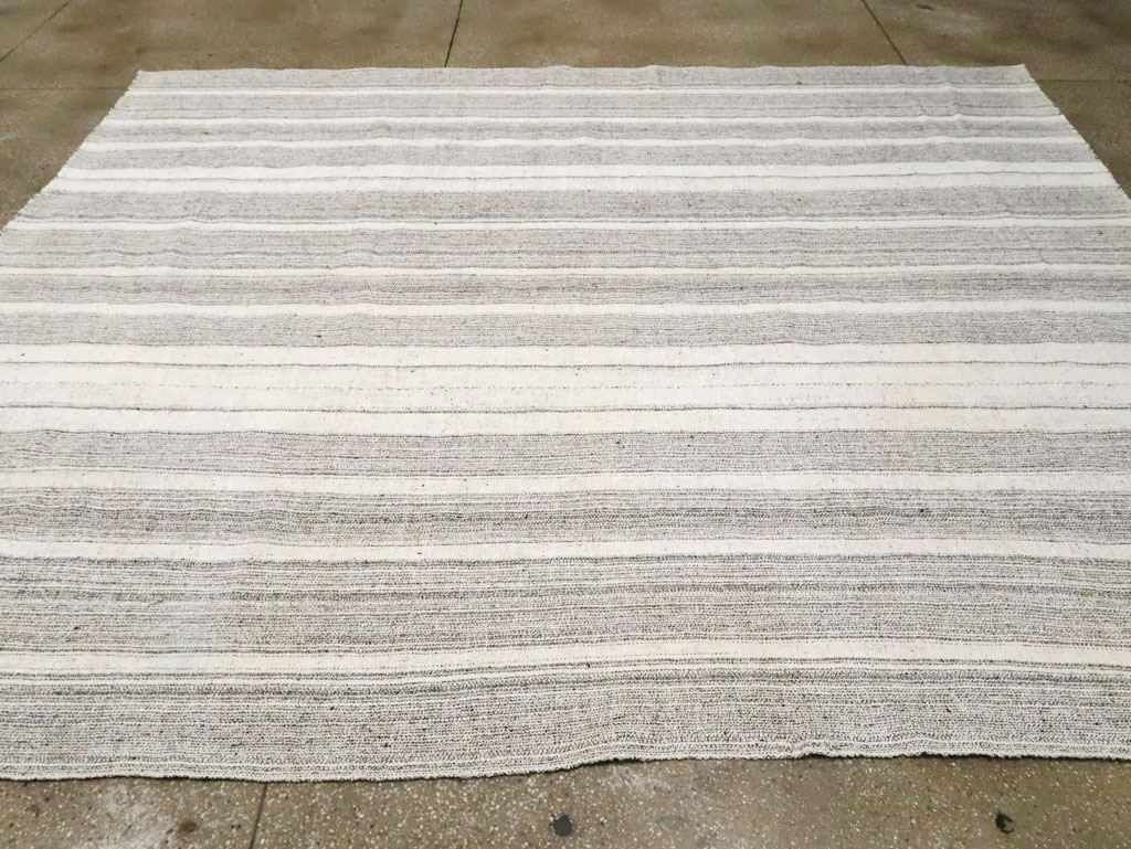 Vintage Turkish Flatweave Kilim Room Size Carpet, No.29354 - Gsblank