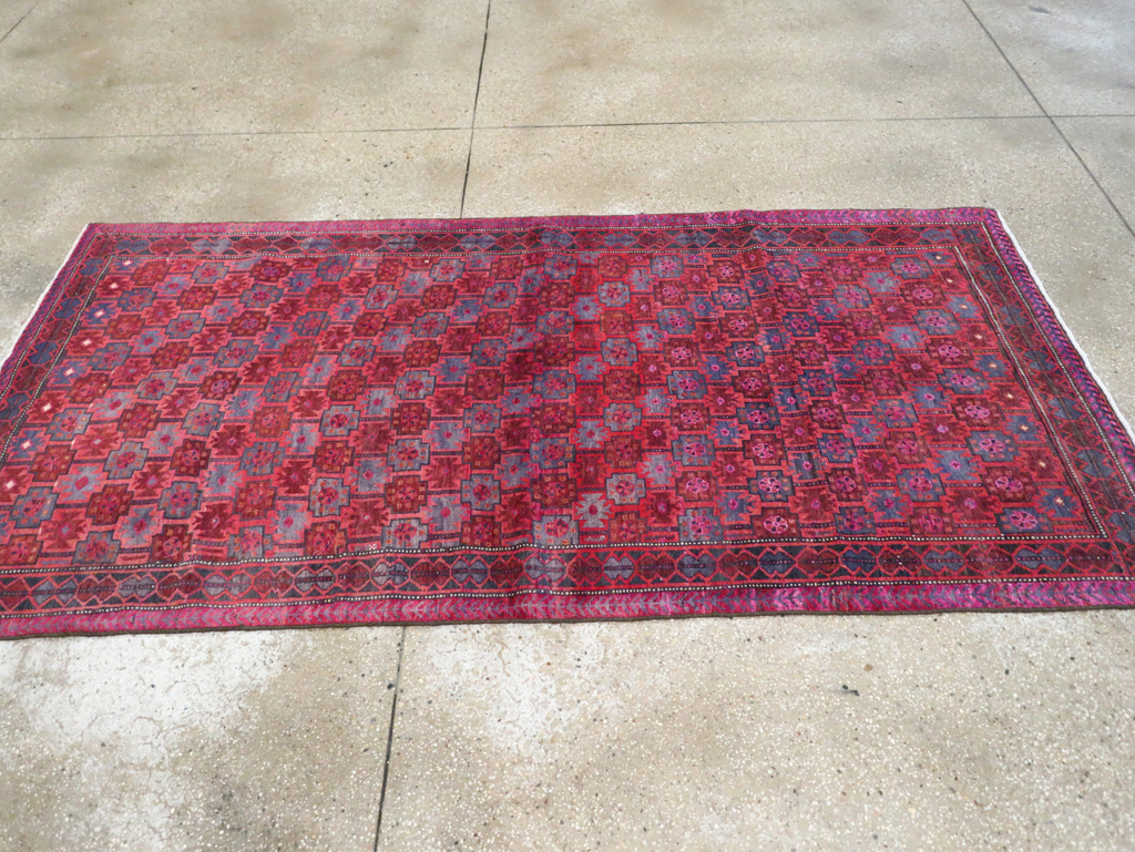 Vintage Persian Baluch Tribal Accent Rug, No.29358 - Gsblank