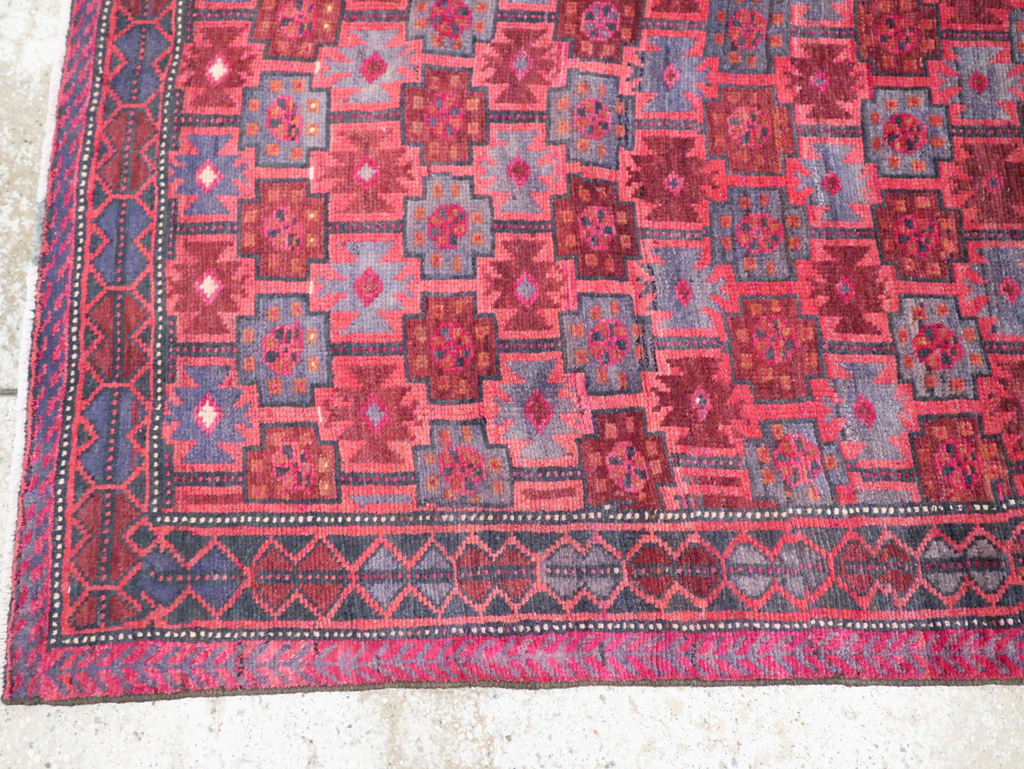 Vintage Persian Baluch Tribal Accent Rug, No.29358 - Gsblank