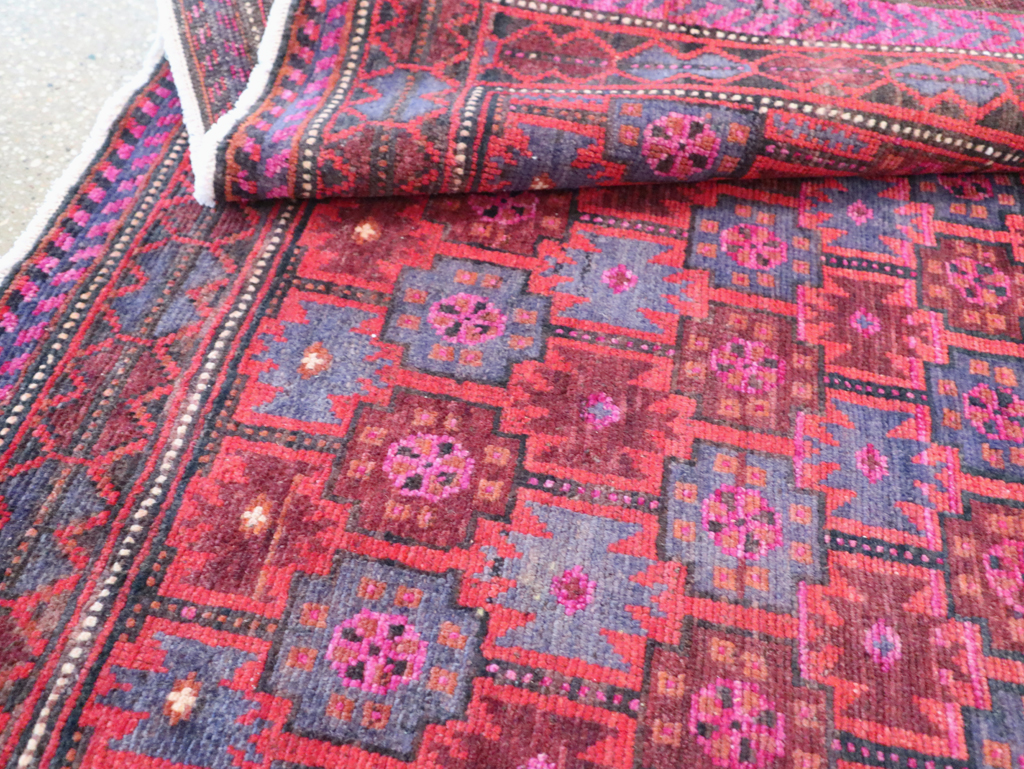 Vintage Persian Baluch Tribal Accent Rug, No.29358 - Gsblank