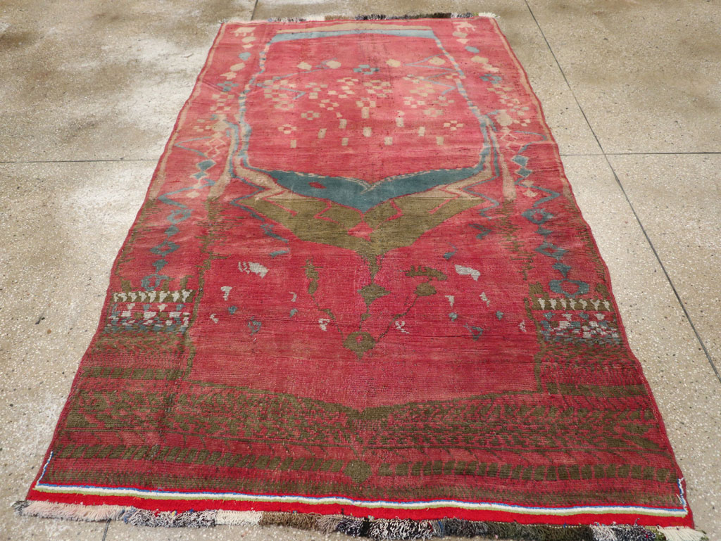 Vintage Persian Gabbeh Tribal Accent Rug, No.29359 - Gsblank