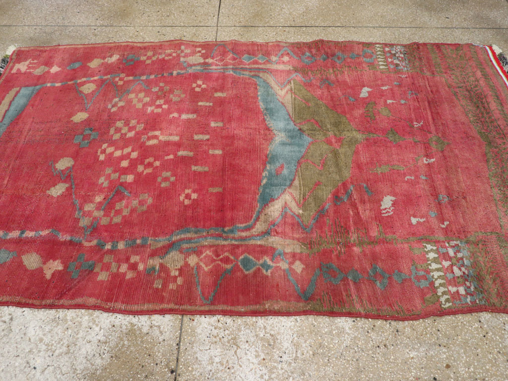 Vintage Persian Gabbeh Tribal Accent Rug, No.29359 - Gsblank