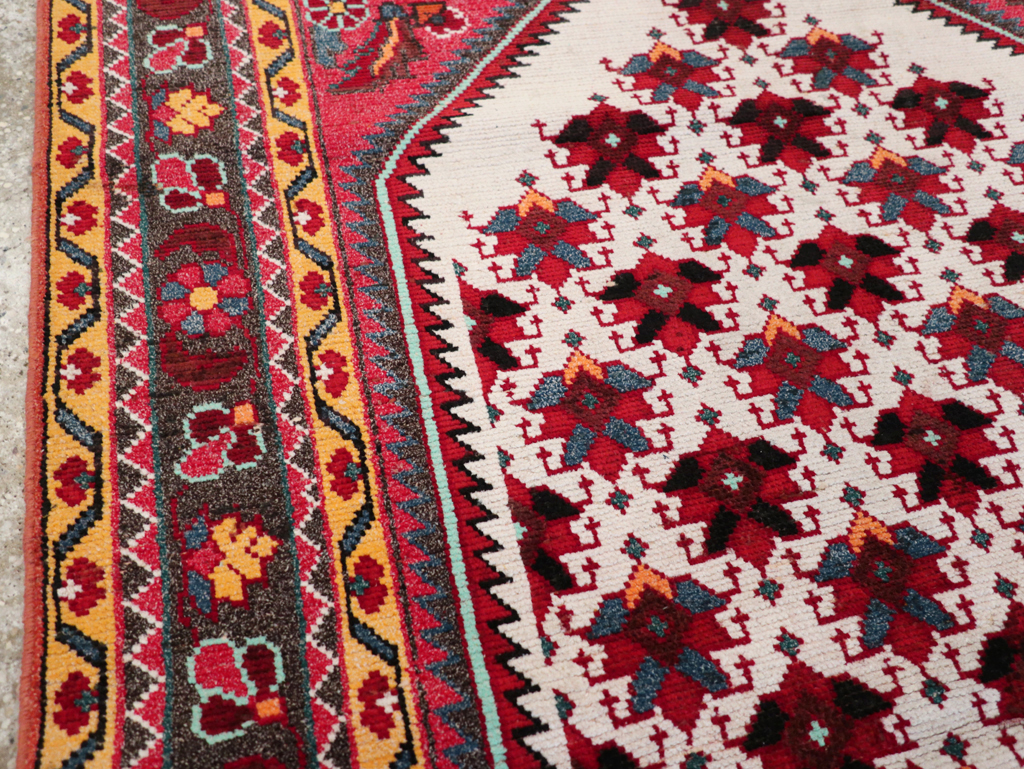 Vintage Persian Malayer Throw Rug, No.29360 - Gsblank