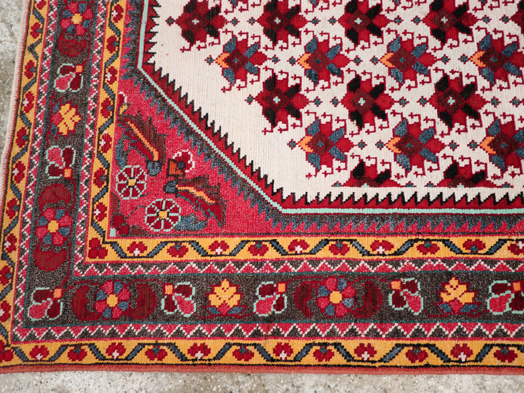 Vintage Persian Malayer Throw Rug, No.29360 - Gsblank
