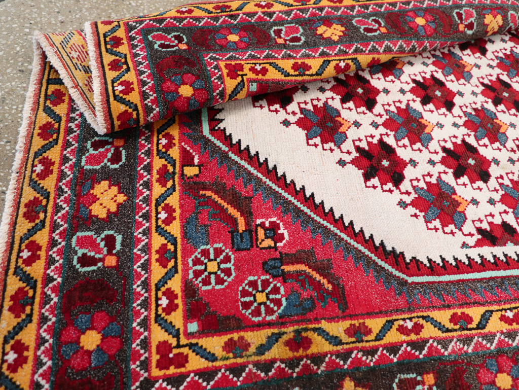 Vintage Persian Malayer Throw Rug, No.29360 - Gsblank