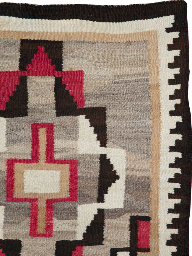 Vintage American Navajo Flatweave Rug, No.29377 - Gsblank