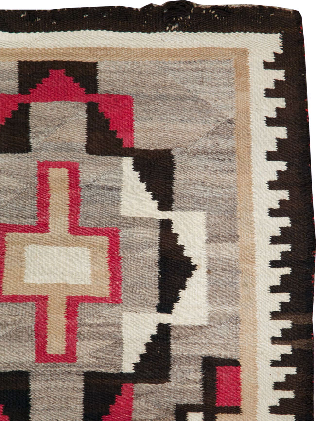 Vintage American Navajo Flatweave Rug, No.29377 - Gsblank