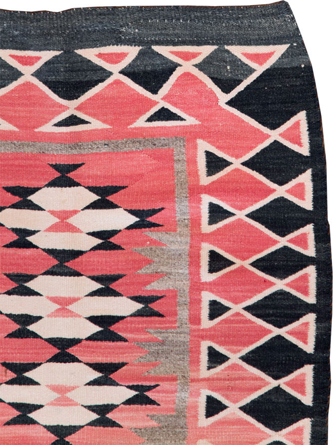 Vintage American Navajo Flatweave Rug, No.29378 - Gsblank