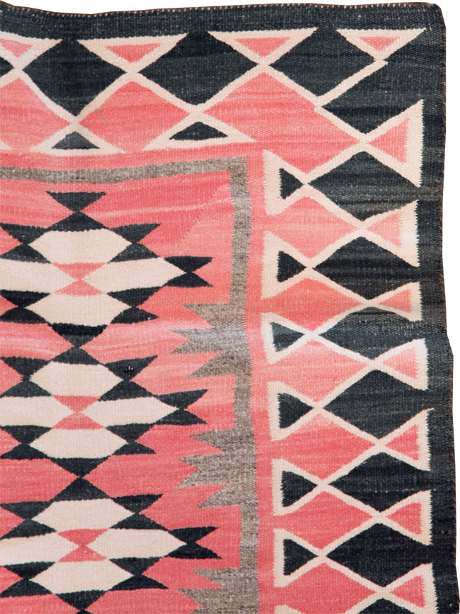 Vintage American Navajo Flatweave Rug, No.29378 - Gsblank
