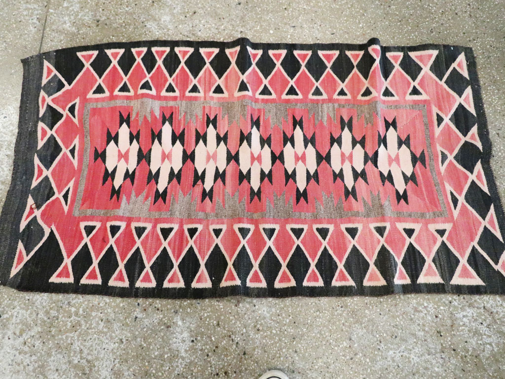 Vintage American Navajo Flatweave Rug, No.29378 - Gsblank